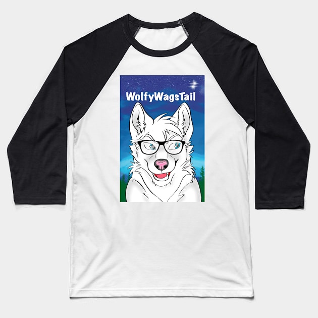 WolfyWagsTail Baseball T-Shirt by WolfyWagsTail